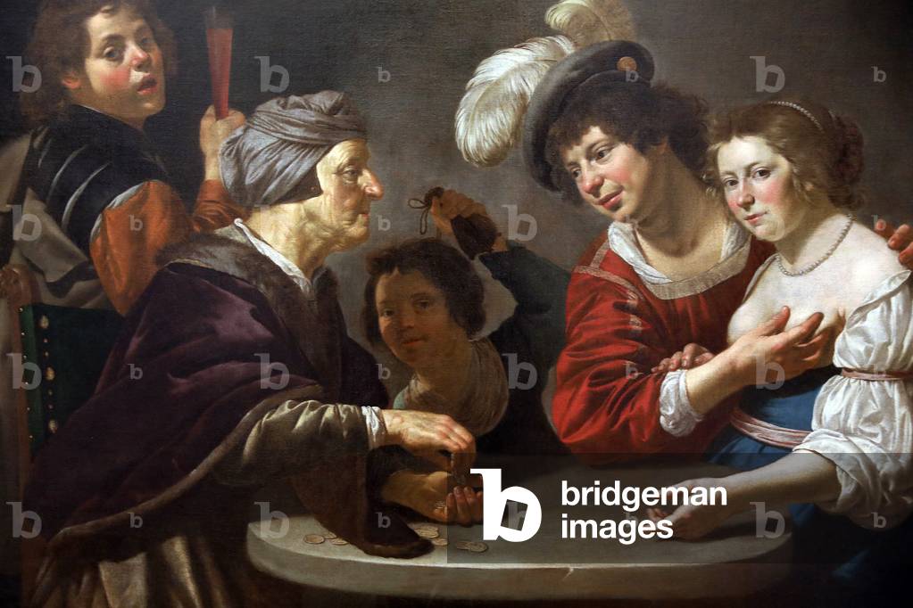 The go-between, c. 1625-30 (oil on canvas) (detail)