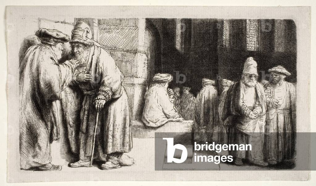 Ebrei nella Sinagoga, 1648 (acquaforte)