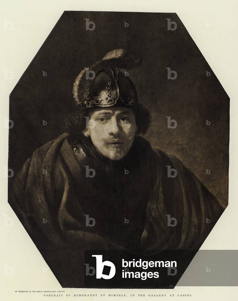 Image of Print depicting Portrait of Rembrandt by himself by Rembrandt Harmensz. van Rijn