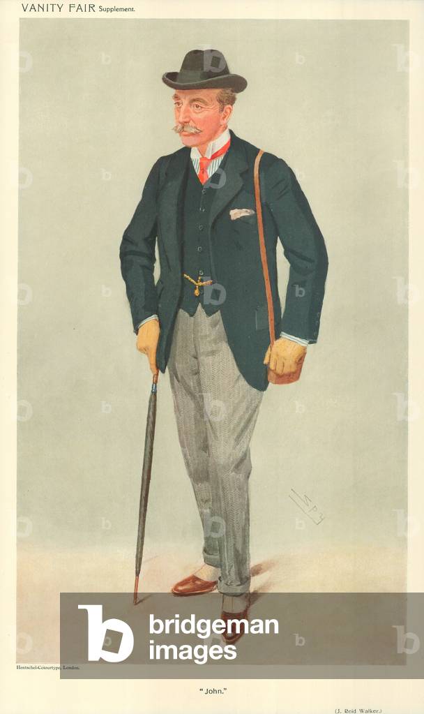 Mr J Reid Walker, John, 12 May 1909, Vanity Fair cartoon (colour litho)