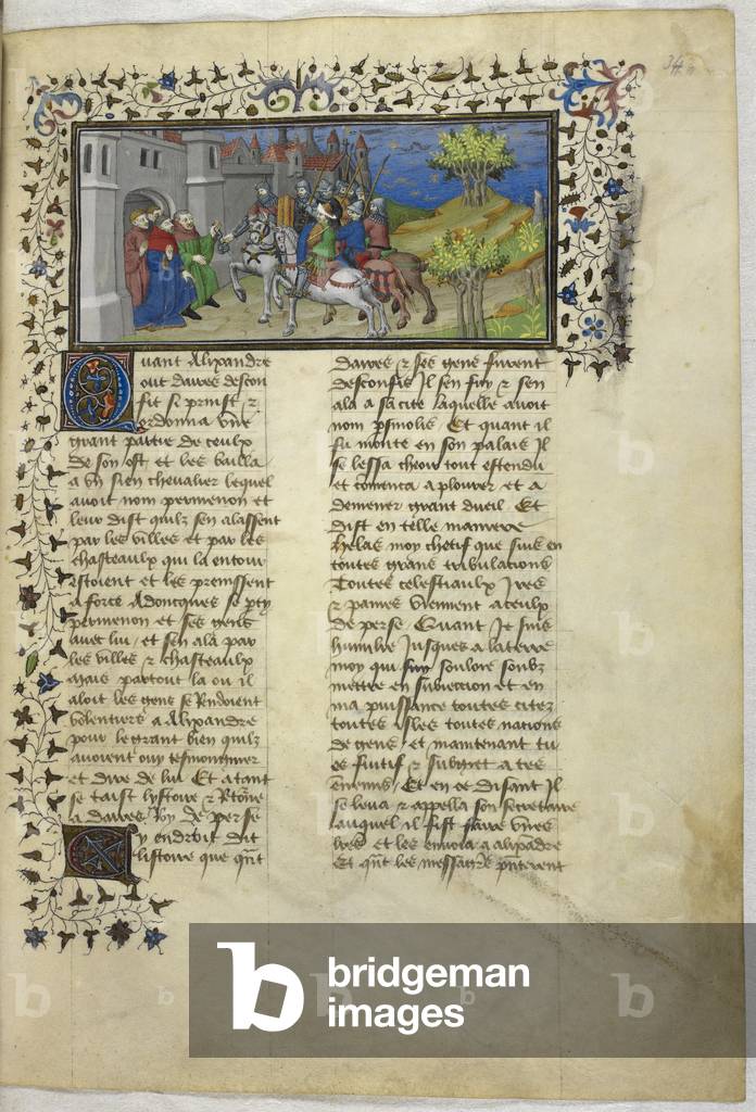 Miniatur der Kapitulation der Schlüssel zu einer Stadt