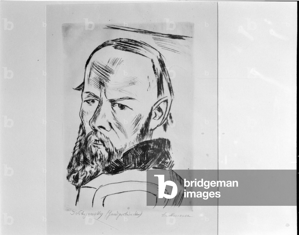 Image de Gravure représentant Fedor Dostoyevsky Max Beckmann -> Fedor Dostoïevski Max Beckmann 1921 par Max Be