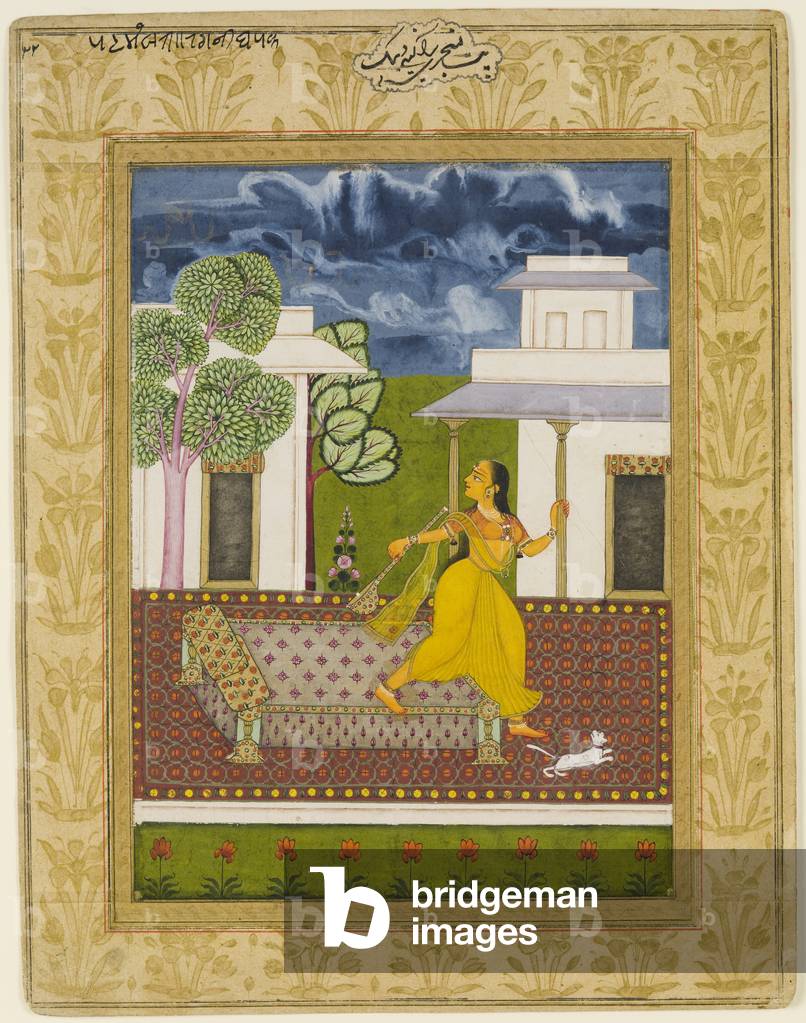Quadro ragamala, Patmanjari ragini di Dipaka, c. 1770 (gouache su carta)