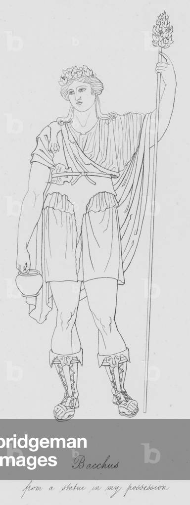 Bacco, da una statua in mio possesso (incisione)