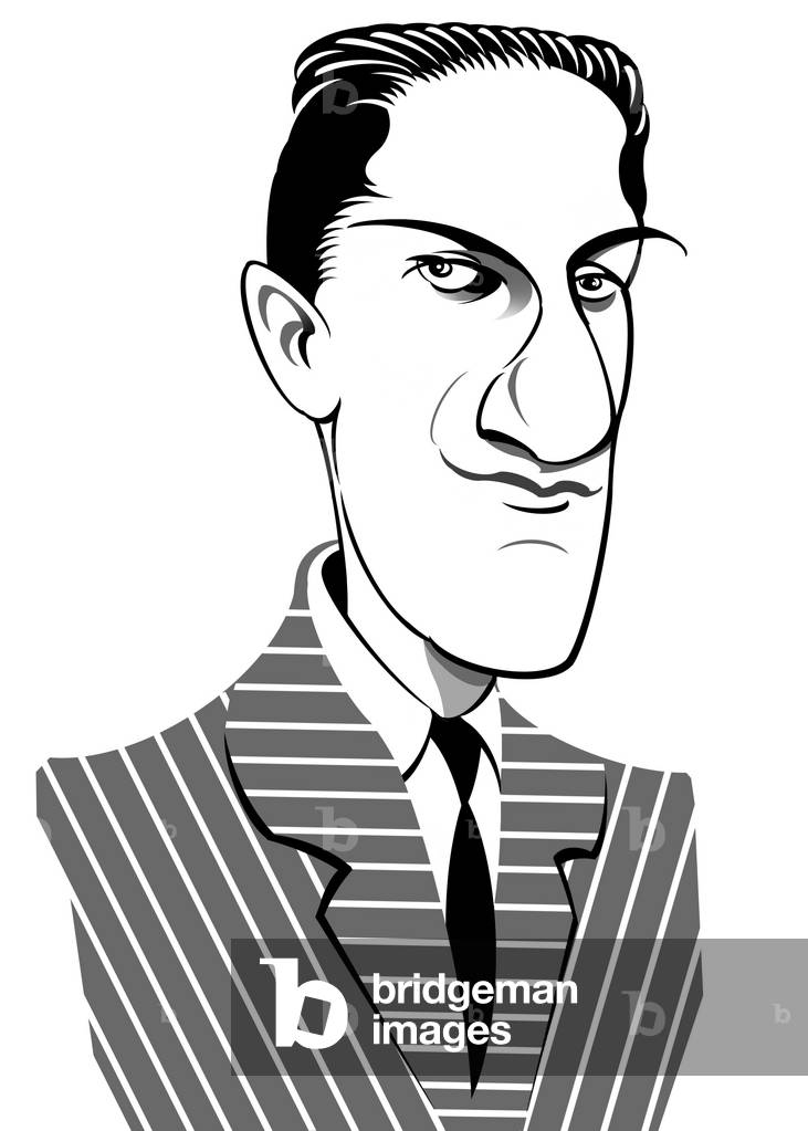 George Gershwin, compositore americano, cantautore e pianista (nato Jacob Gershvin), (1898 - 1937) caricatura