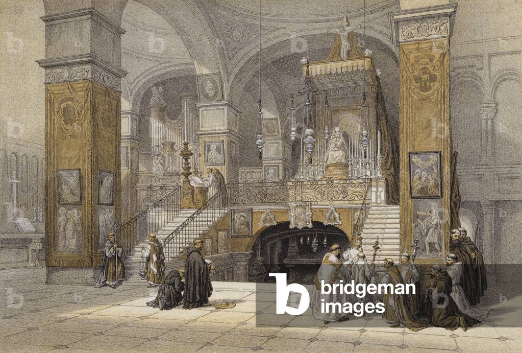 Verkündigungskirche, Nazareth (Farbe litho)