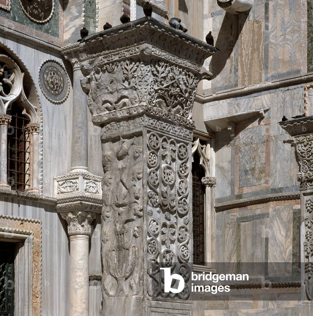Byzantine art : Pillar from Acre, Venice, Italy