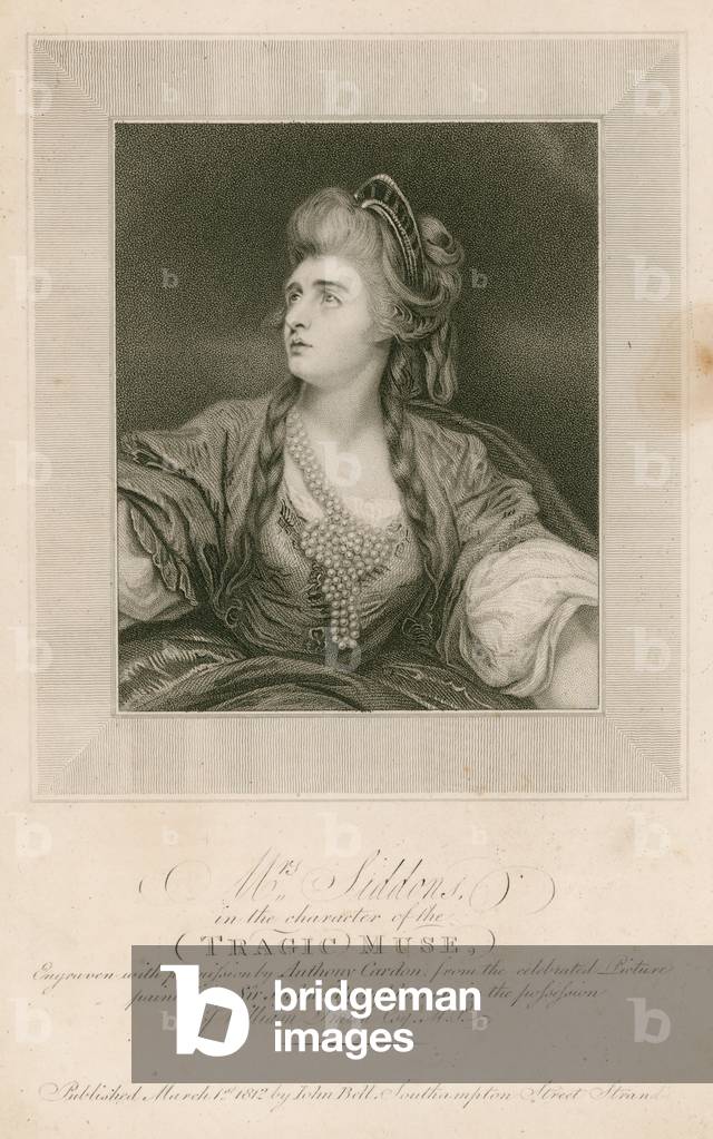 "La signora Sarah Siddons" di Joshua Reynolds, b/w