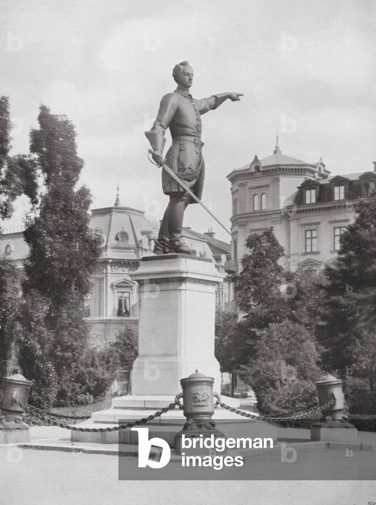 Immagine di Fotografia "Svezia: Statua di Carlo XII" 1900 di Swedish Photographer