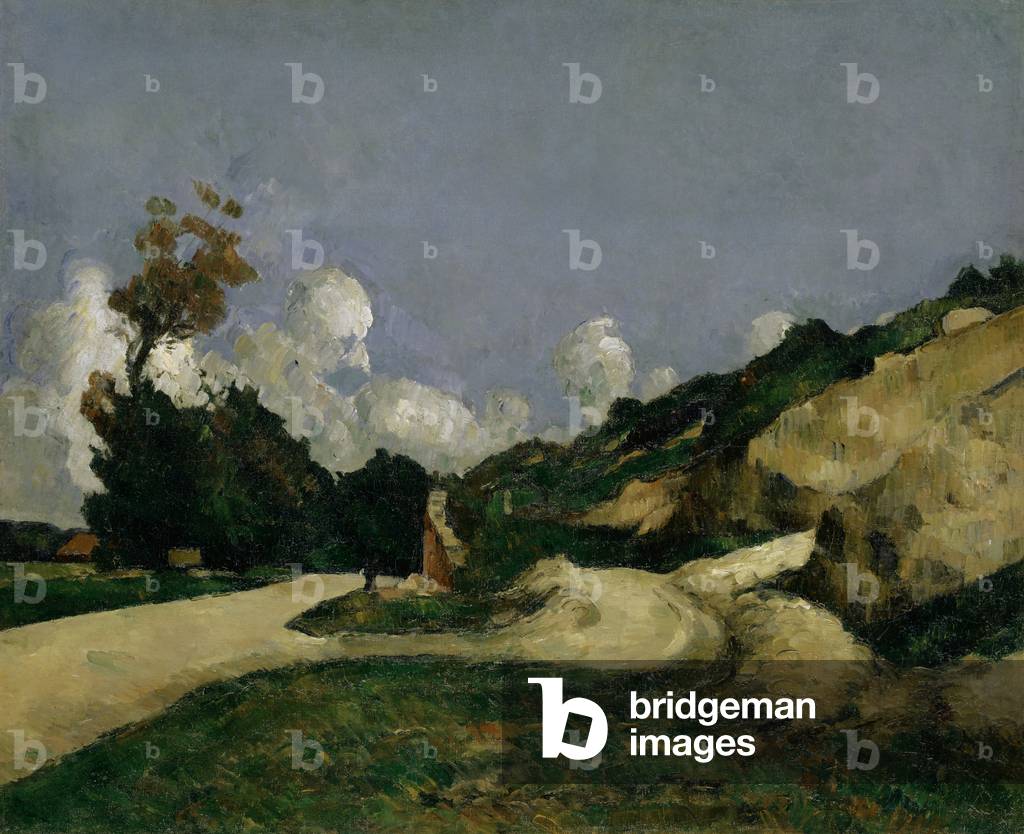 Bild von Gemälde "die land straße" 1871 von Paul Cezanne