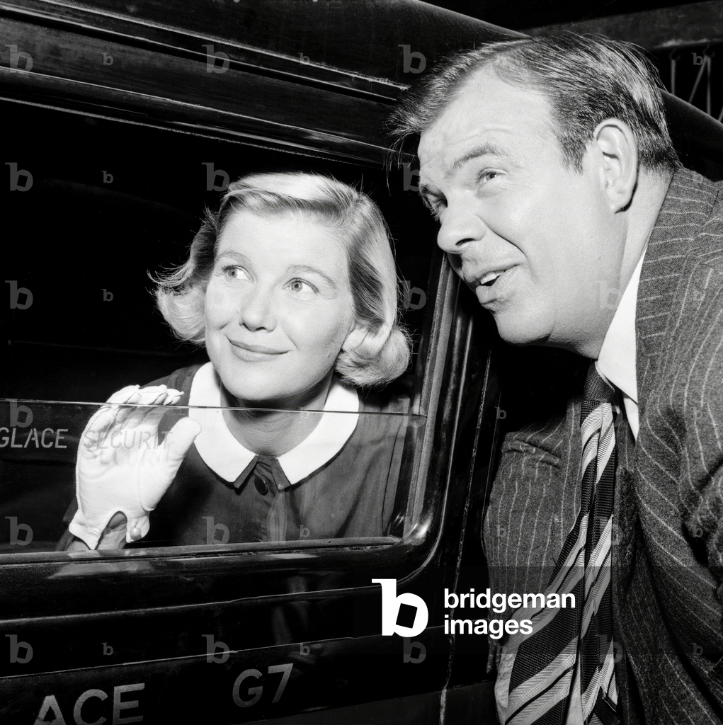 Bild von Fotografie "

Barbara Bel Gaddes und Jess Hann" 1957, b/w
