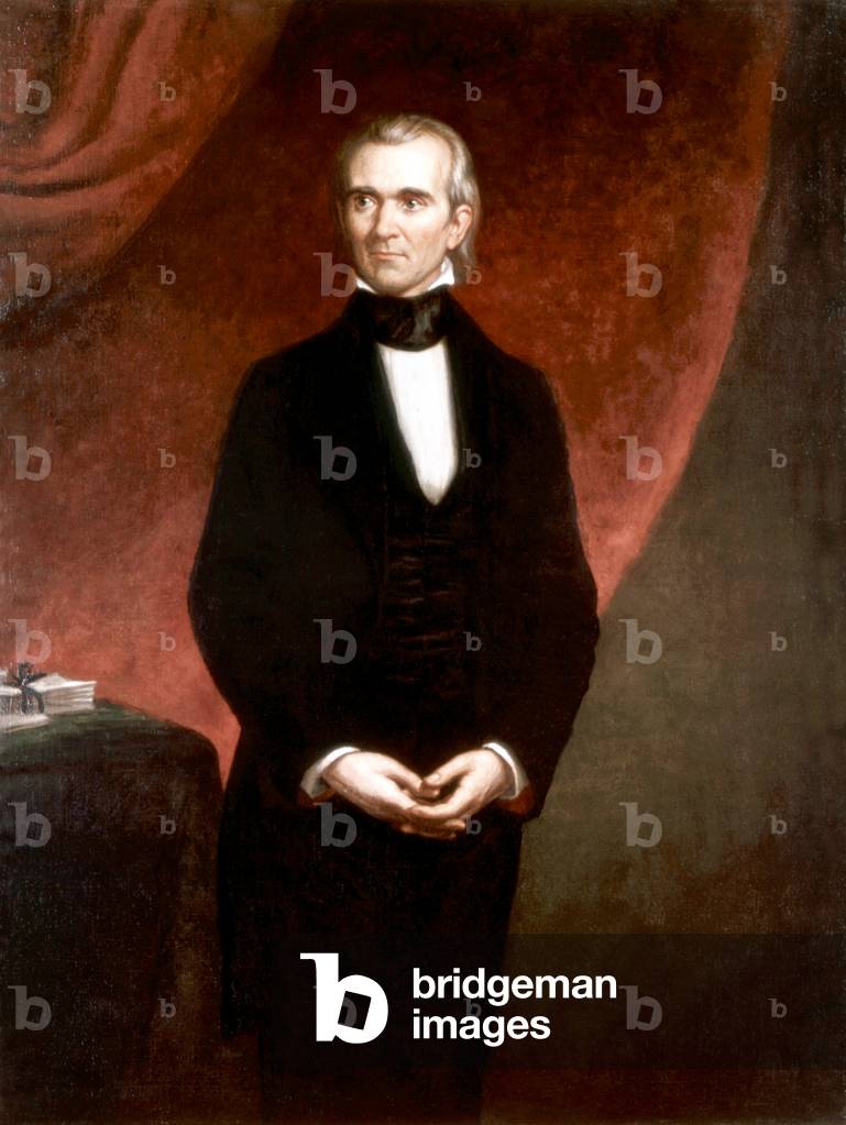 USA: James Knox Polk (1795 - 1849) was the 11th President of the United States, serving from 1845 to 1849. Oil