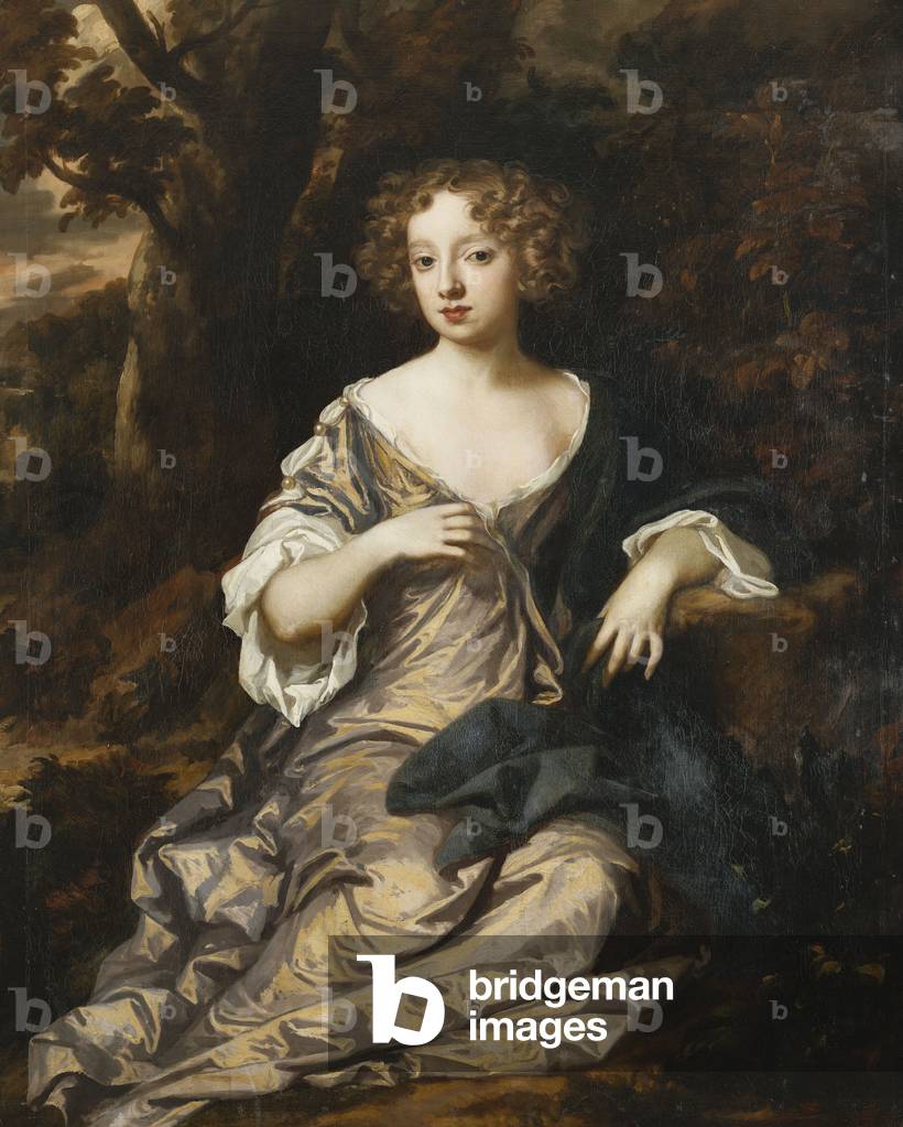 Immagine di Dipinto "ritratto di una signora" di Peter Lely, b/w
