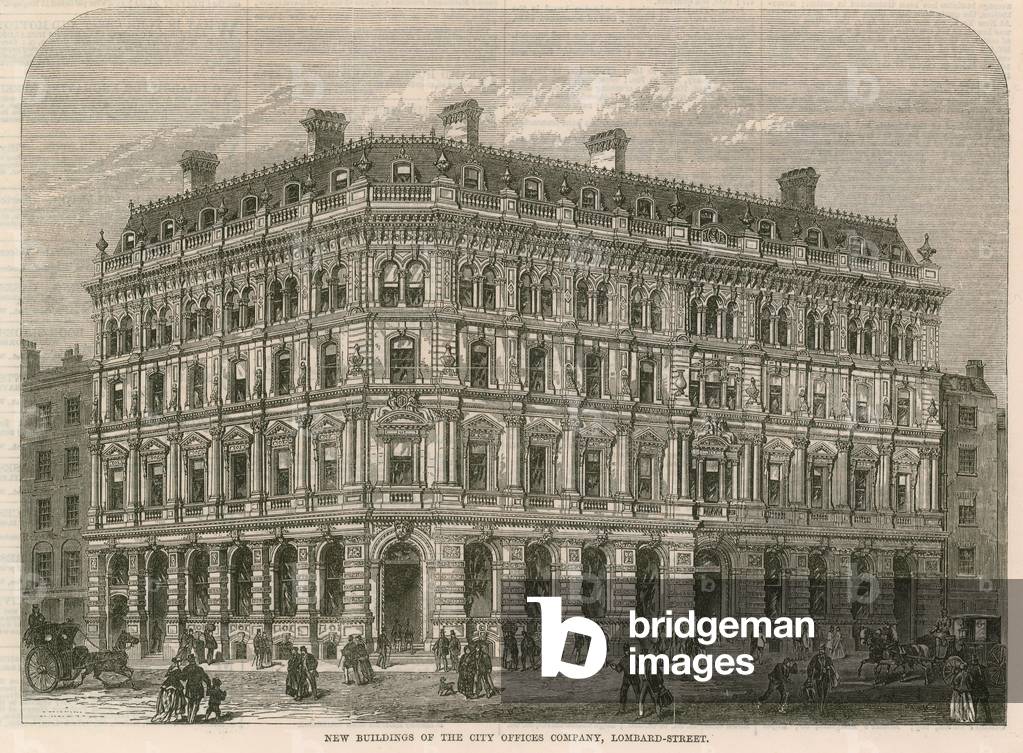 "Neue Gebäude der City Offices Company" von English School, b/w