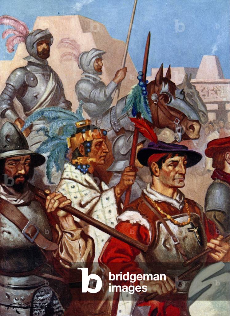 L'armée est entrée au Mexique au son de la musique martiale (coloris litho) par James Henry Robinson