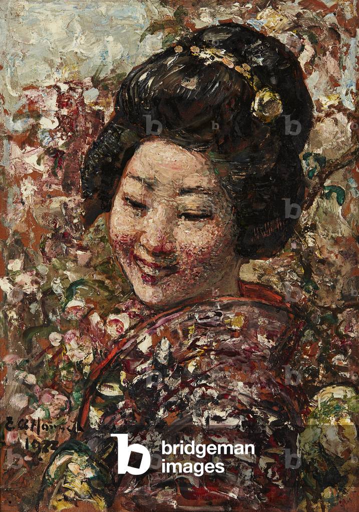 Ragazza giapponese (olio su tavola)