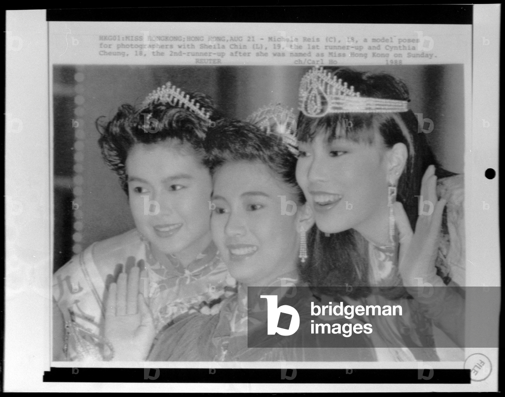 Image of The top 3 finishers in the MIss HOng Kong Beauty by Ho, Carl