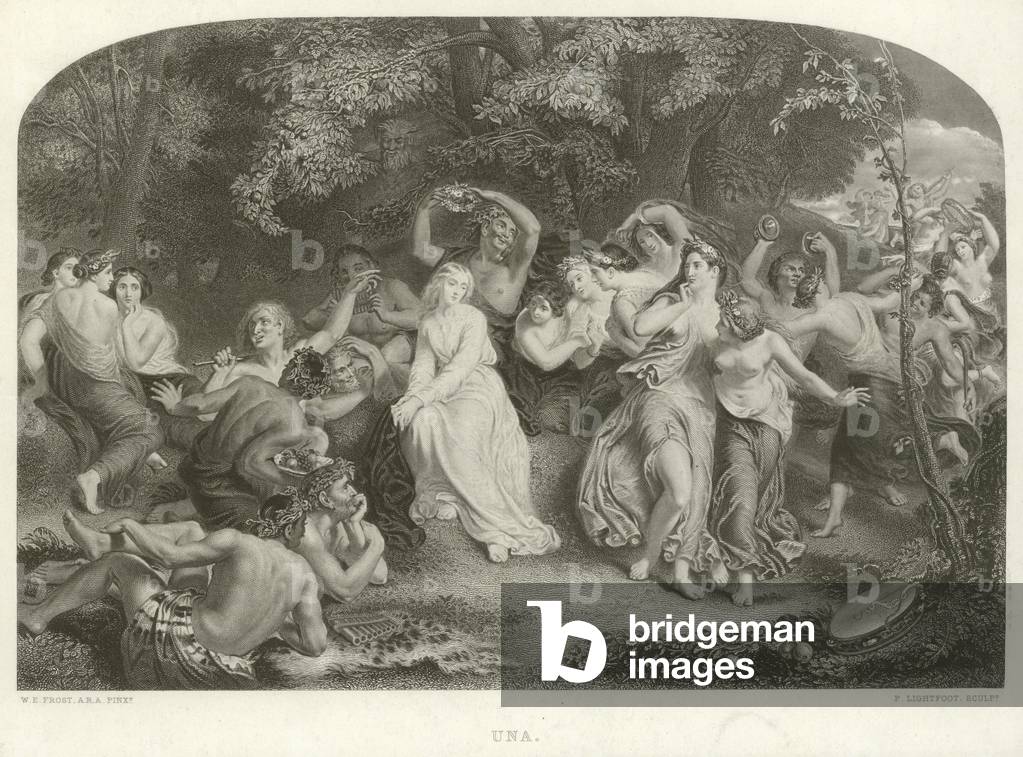"Una (incisione)" di William Edward Frost, b/w