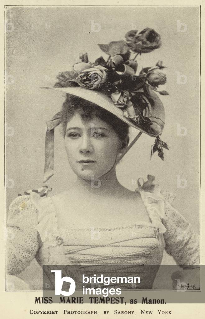 Immagine di Fotografia "Miss Marie Tempest" di English Photographer, b/w