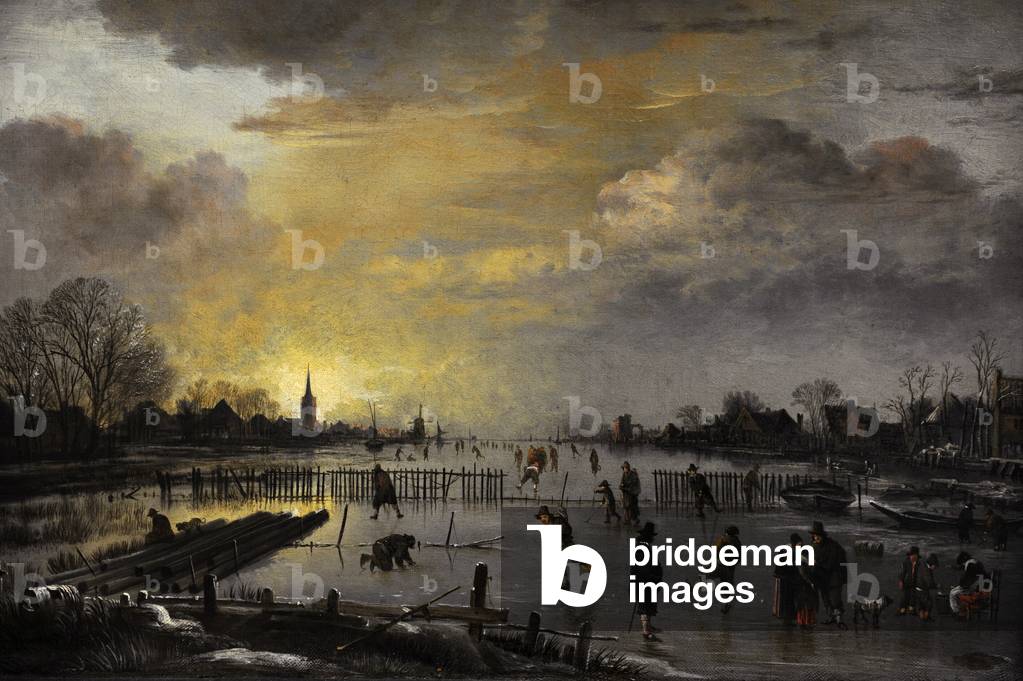 "Aert van der Neer (um 1603-1677). Landschaftsmaler des niederländischen Goldenen Zeitalters. Winterlandschaft