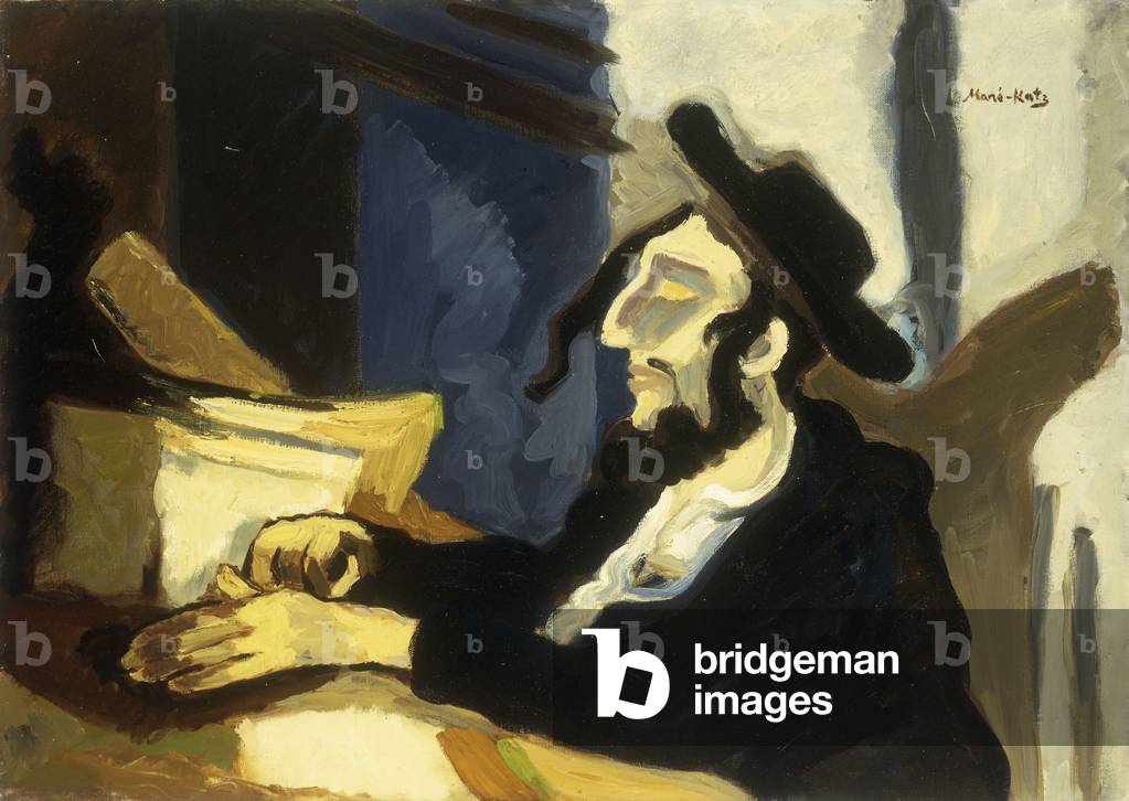 Immagine di Dipinto "Rabbi Studiare" di Mane Katz