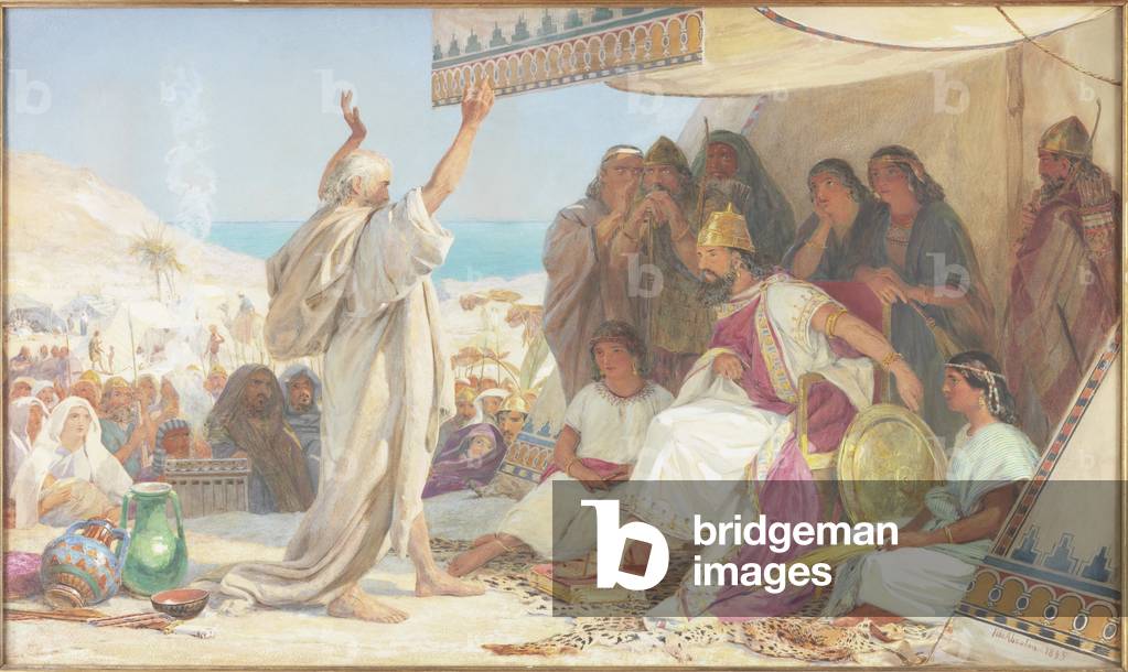 Immagine di Disegno "Elia prima re Achab (acquerello su carta)" di John Absolon