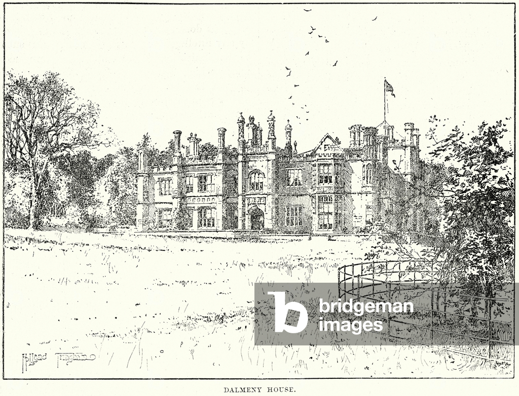 Image of Engraving depicting Dalmeny House (engraving) 1801 by English Artist