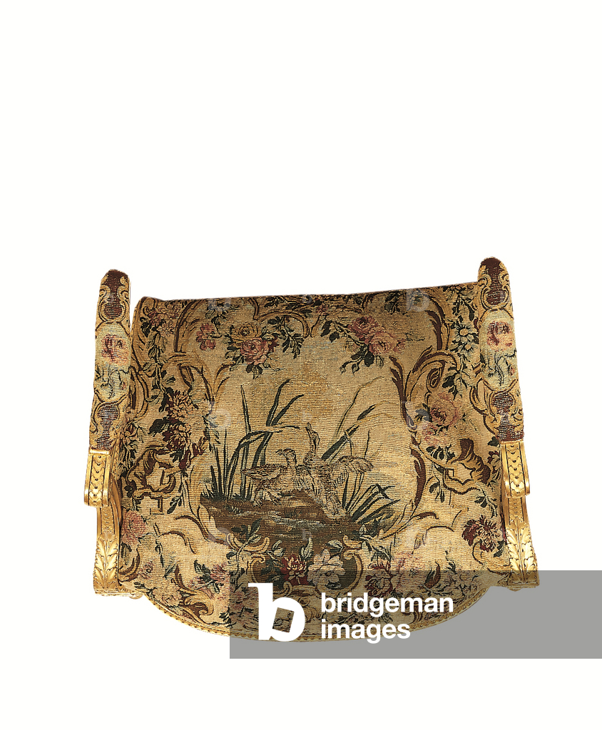 Bild von Möbel "Sessel (vergoldetes Holz mit Wandteppich)" 1755 von Georges Jacob