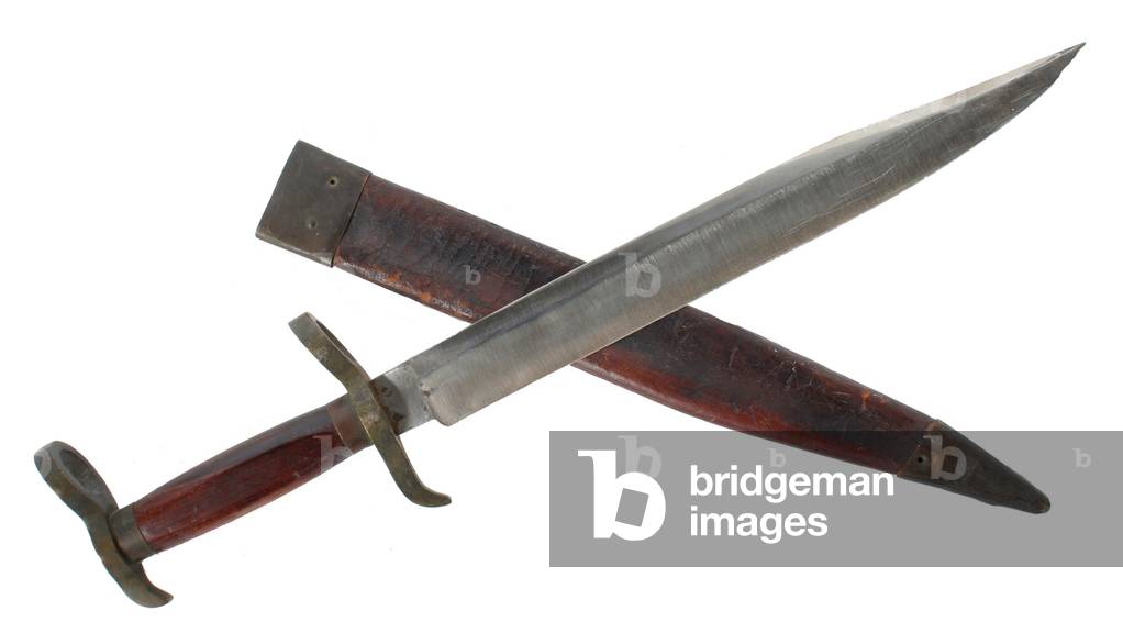 Potts and Hunt Confederate Bowie Knife and scabbard