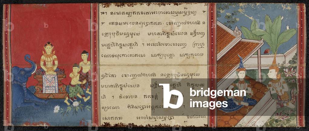 Szene aus den letzten zehn Geburtenzählungen (Jatakas) von Lord Buddah