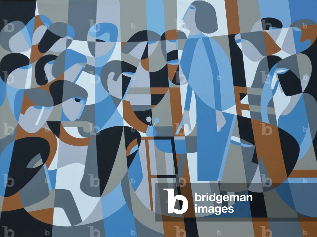 Jordans Quaker Meeting (1) (acrylic on board) by Ron Waddams