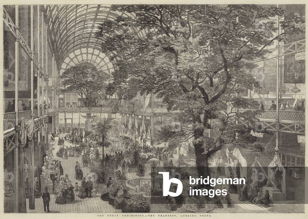 "Große Ausstellung von 1851 (Gravur)" von English School, b/w
