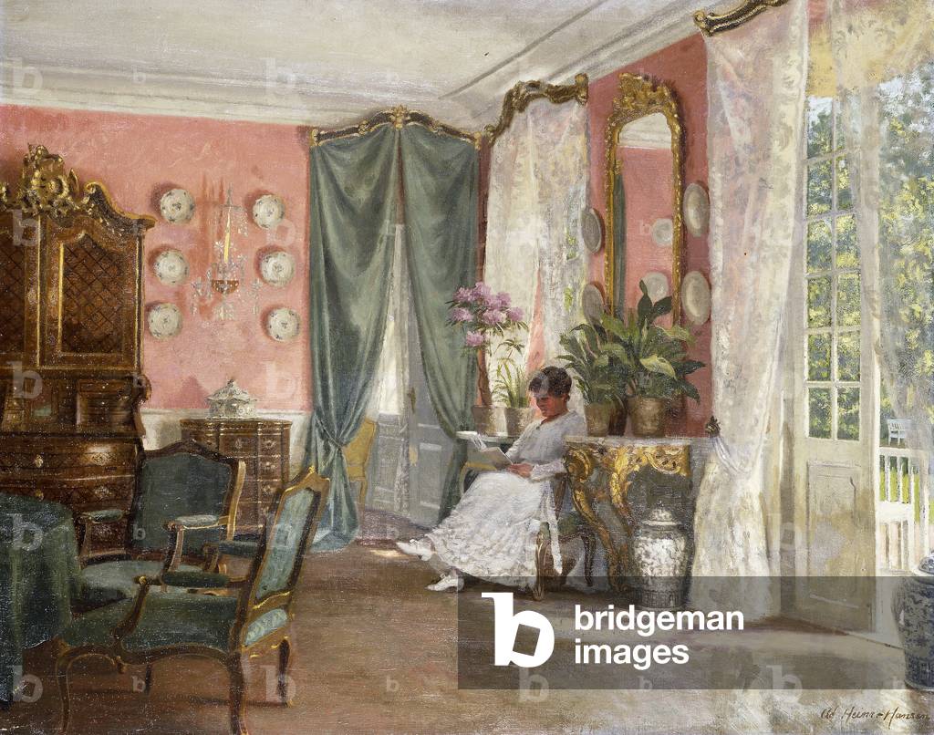 Ein gutes Buch, (Öl auf Leinwand)