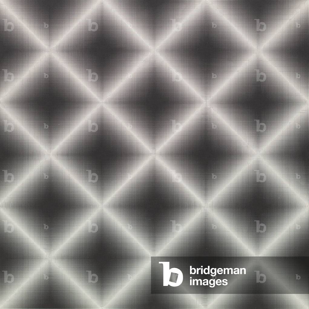 Spannung 9x horizontal und vertikal, 1966 (lithografische Zeichnung auf Pappe)