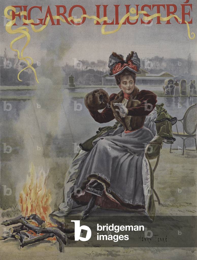 "Au Cercle des Patineurs. Copertina di Le Figaro Illustre" di Charles Henry Tenre