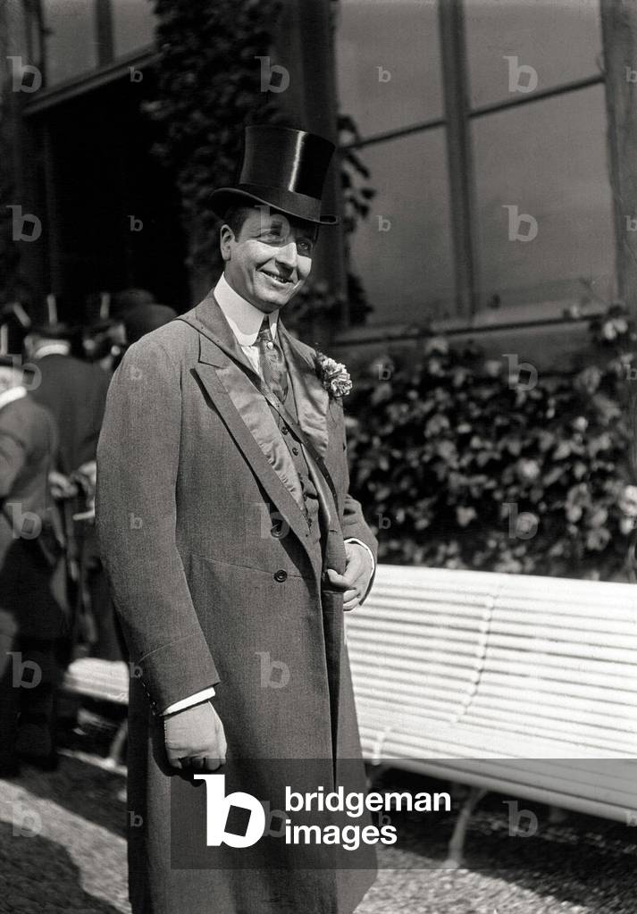 Maurice de Rothschild beim Grand Prix de Paris, 1914 (Foto)