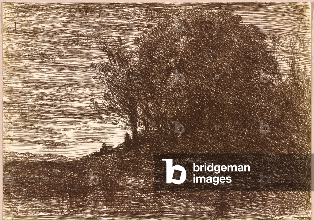 Il bosco dell'eremita, o le rive del lago Trasimène (Le Bois de l'Hermite, ou les Bords du Lac Trasimène),1858