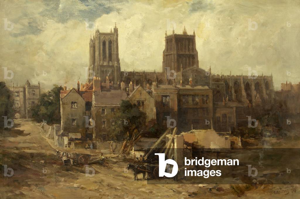 Immagine di Dipinto "Cattedrale di Bristol" 1904 di Francis Abel William Taylor Armstrong