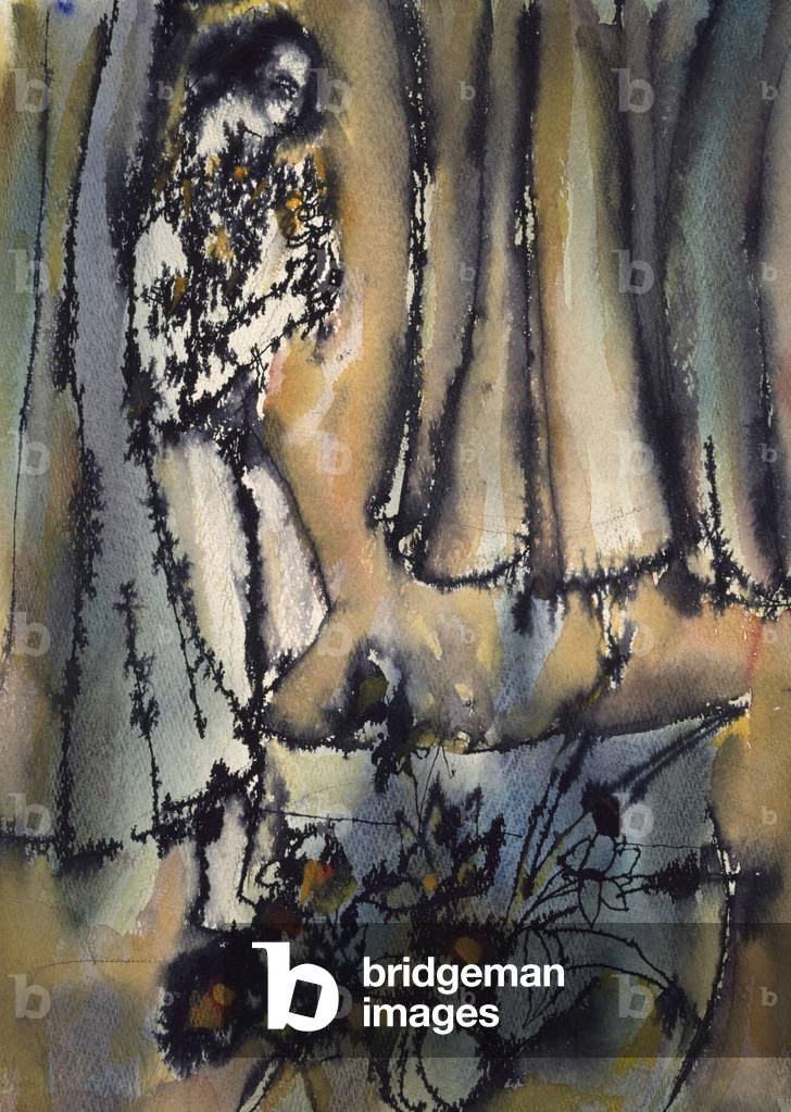 Figure in piedi con bouquet, 1987