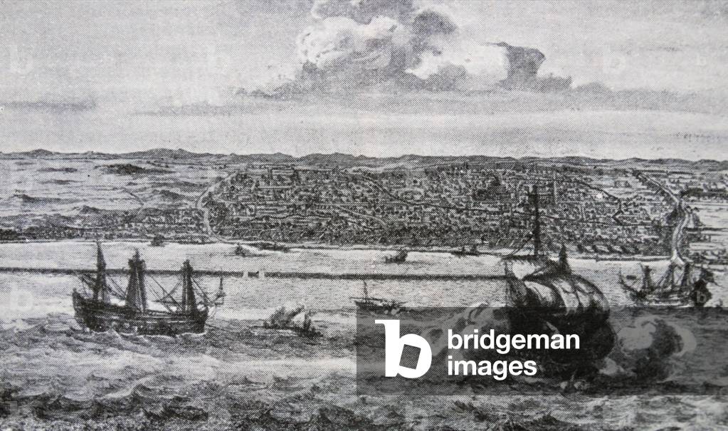 "Città di Bantam in Java; Indie Orientali Olandesi"
