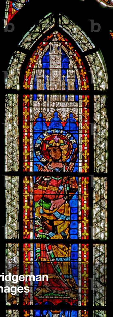 Window w208 depicting St Christine (stained glass) by French Artist