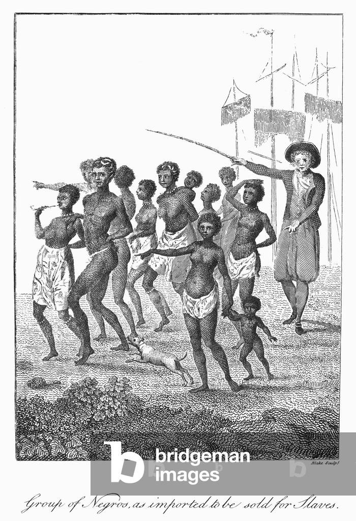 SLAVERY WEST INDIES, 1796 A group of Africans newly arrived in the