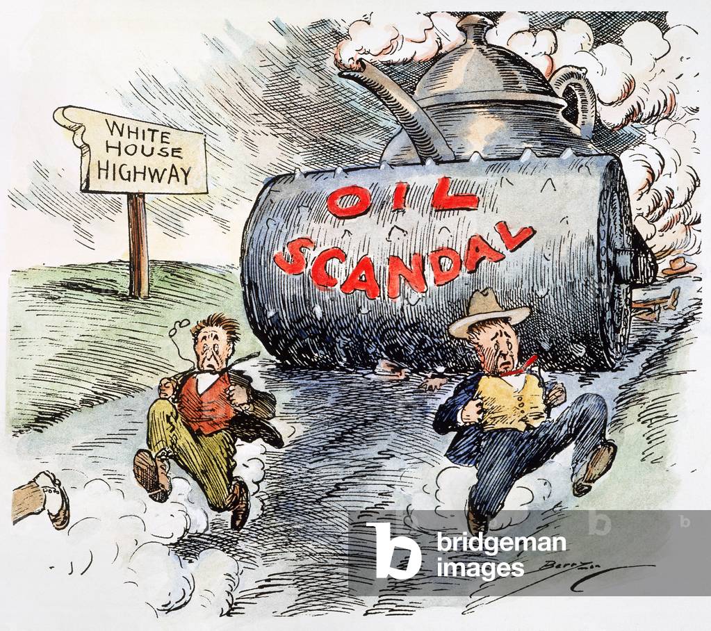 CARTOON TEAPOT DOME 1924 American Cartoon Showing Washington