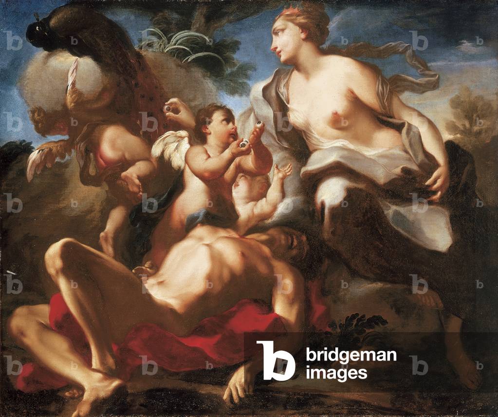 Juno und der Pfau (Öl auf Leinwand)