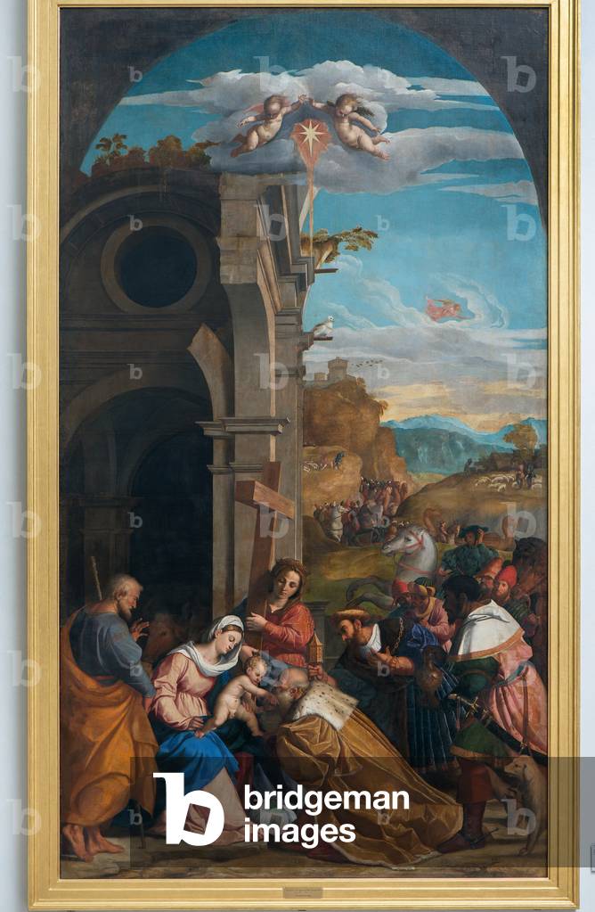 Adorazione dei Magi alla presenza di Sant'Elena, 1525-26 (olio su tela)