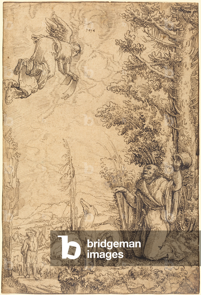The Annunciation to Joachim, 1514 (pen and brown ink on laid paper)