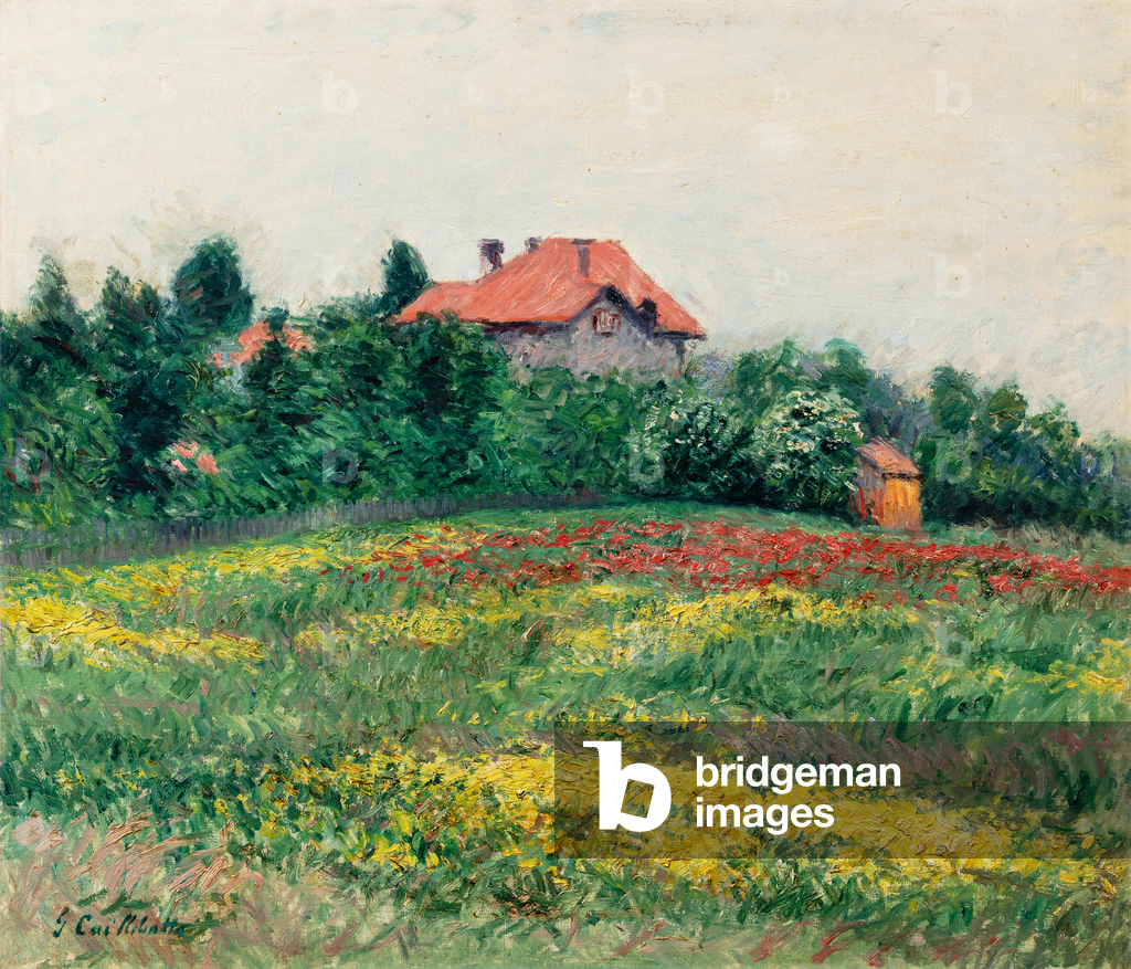 Bild von Gemälde "Wilder Garten in Petit Gennevilliers" 1882 von Gustave Caillebotte