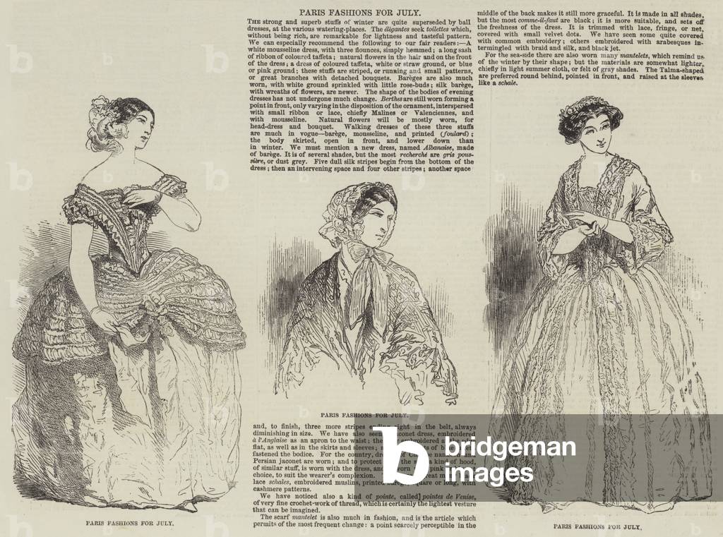 Parigi Fashions per luglio (incisione)