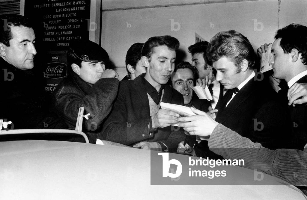 Immagine di Fotografia "Johnny Hallyday" di Claude Schwartz, b/w