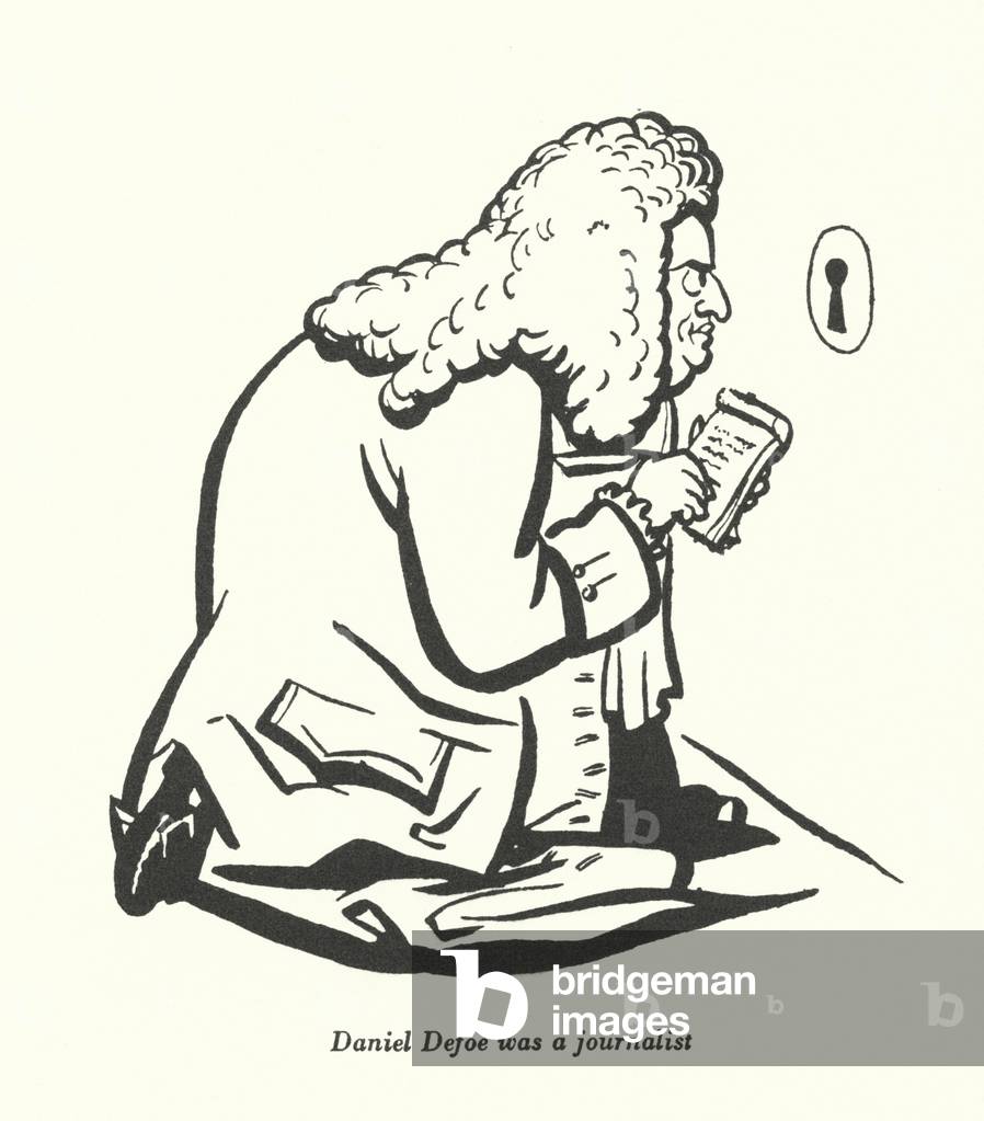 Daniel Defoe war Journalist (Litho)